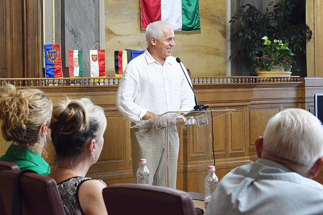 Testvérvárosok delegációjának köszöntése