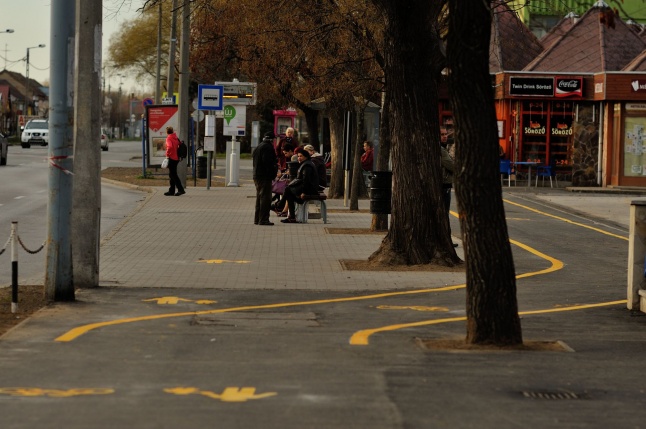 Felújított járdaszakasz a Rákóczi utcán