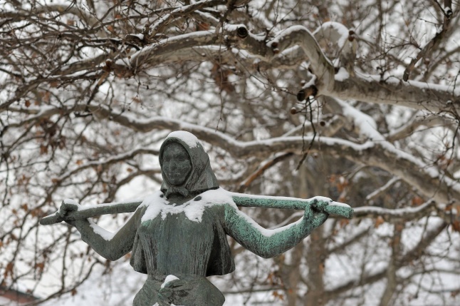 Téli szobrok Nyíregyházán