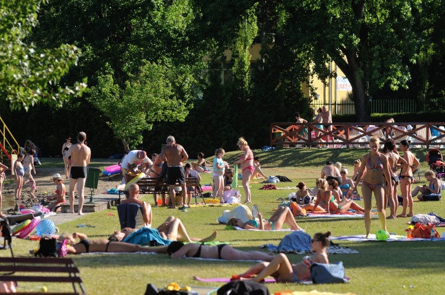 Egy hétköznap délután a Tófürdőn