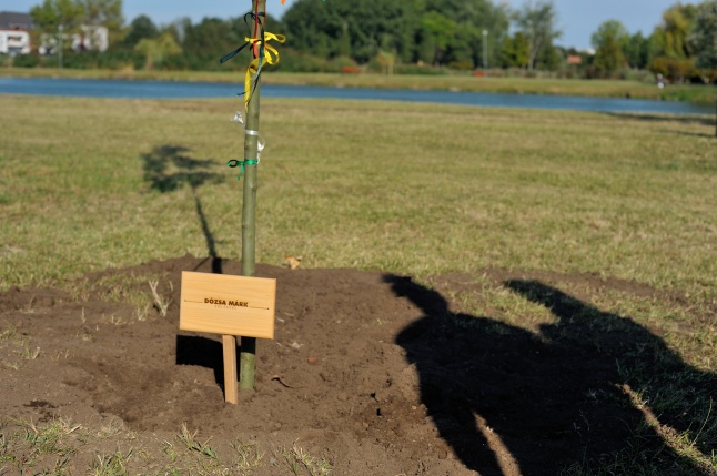 Emlékfa ültetés a Vidor ligetben