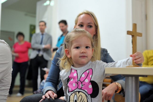 Ovicsalogató a Szent Imre óvodában - fotó Szarka Lajos