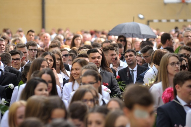 Ballagás a Kölcsey gimiben - fotó Szarka Lajos