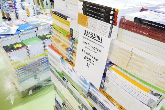 Megérkeztek a tankönyvek - fotó Szarka Lajos