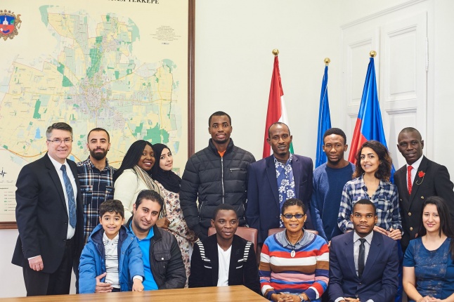 Külföldi hallgatók a Városházán - fotó Szarka Lajos