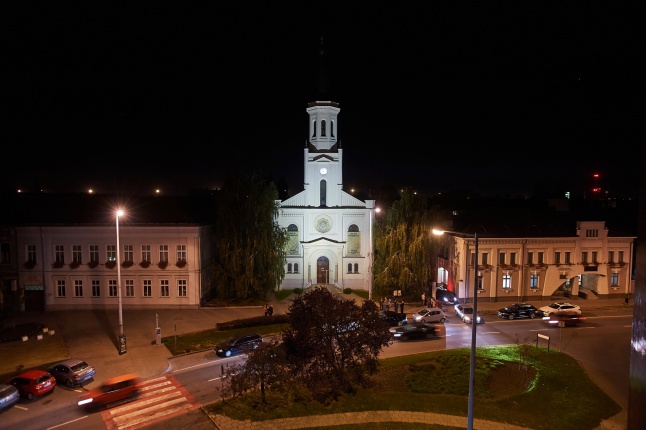 Református templom díszvilágítása - fotó Szarka Lajos