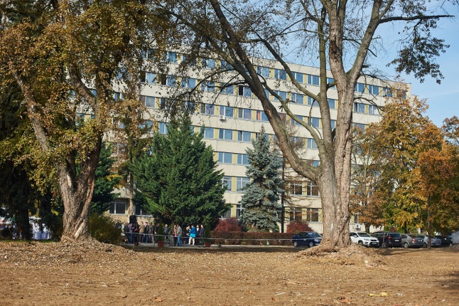 Parkolóház alapkőletétele a kórházban - fotó Szarka Lajos