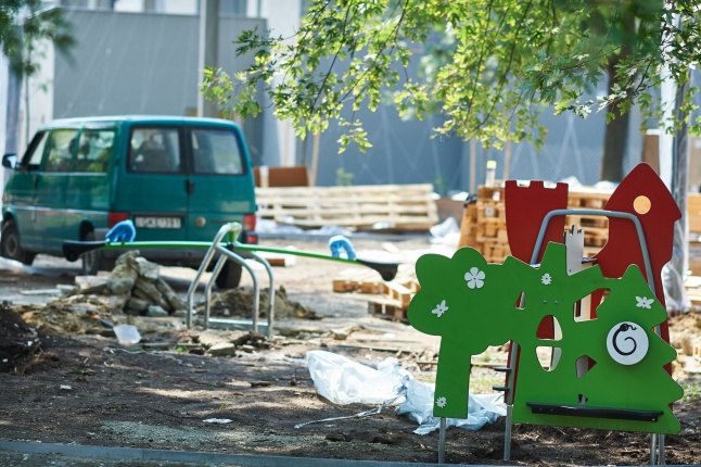 Munkálatok a Benczúr téren - fotó Szarka Lajos