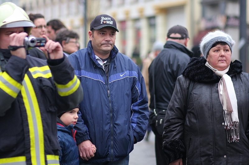 Figyelemfelkeltő gyakorlat a belvárosban