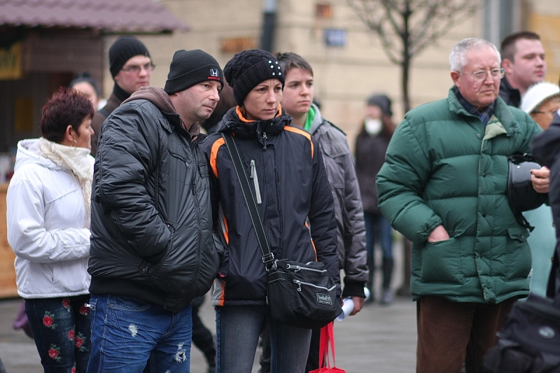 Figyelemfelkeltő gyakorlat a belvárosban