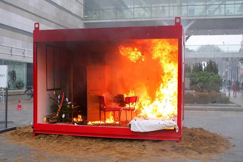 Figyelemfelkeltő gyakorlat a belvárosban