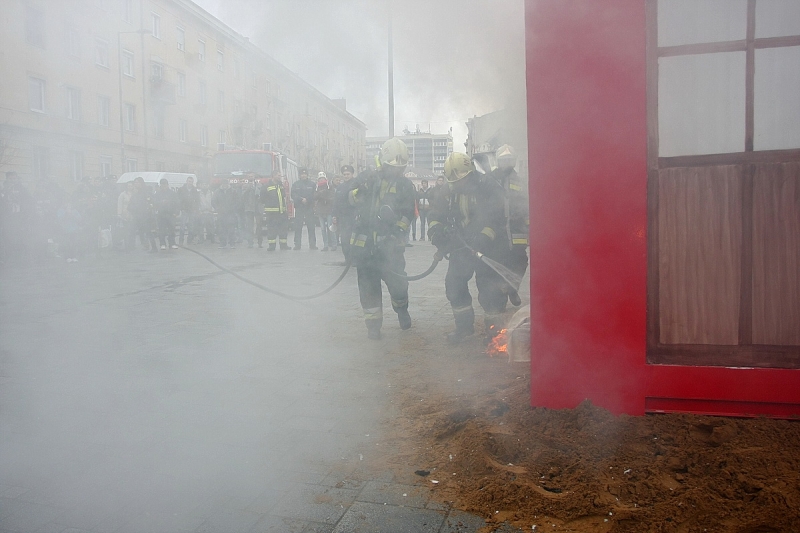 Figyelemfelkeltő gyakorlat a belvárosban