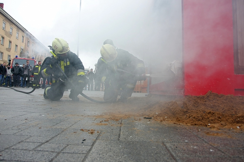 Figyelemfelkeltő gyakorlat a belvárosban