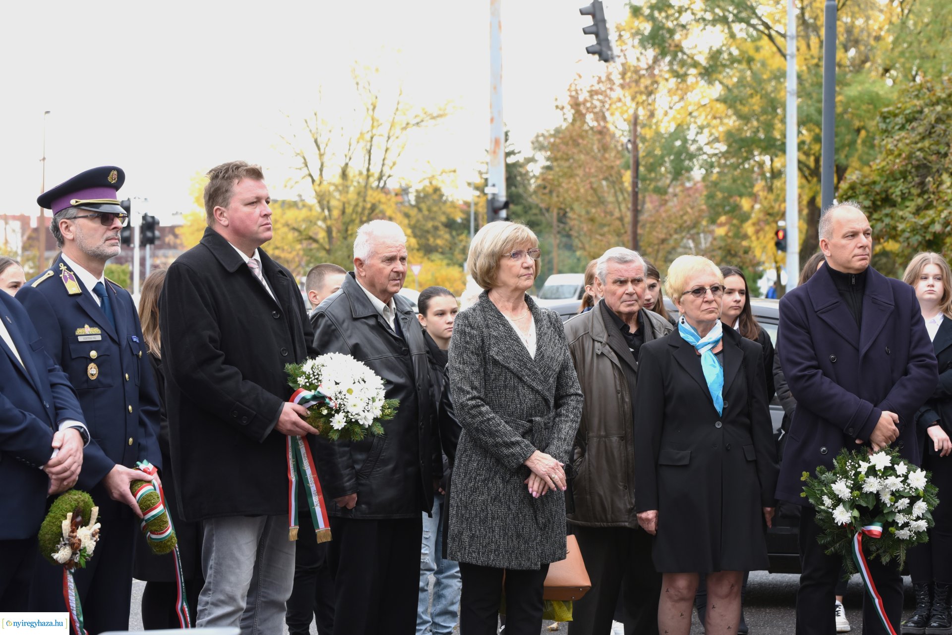 1956-os megemlékezés - koszorúzás a börtön falánál