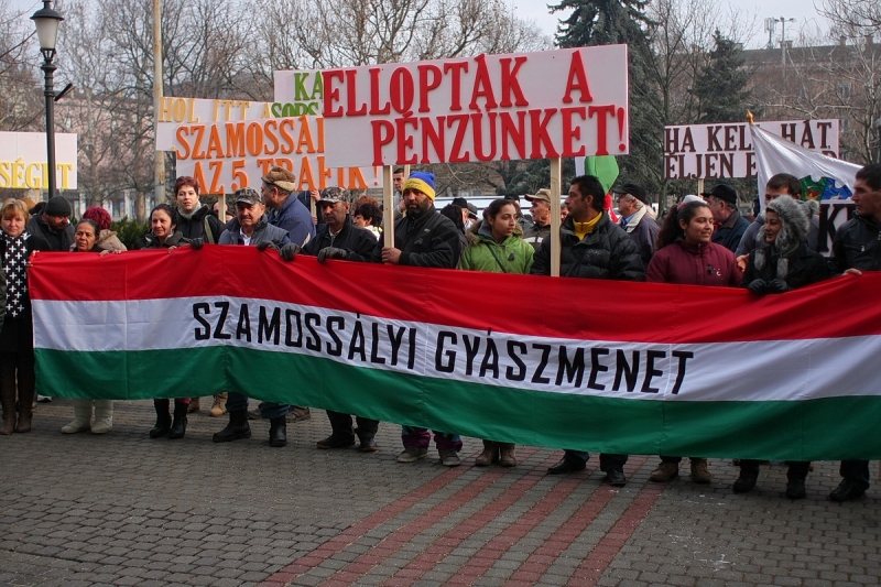 Szamossályiak demonstráltak