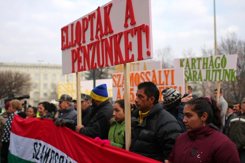 Szamossályiak demonstráltak