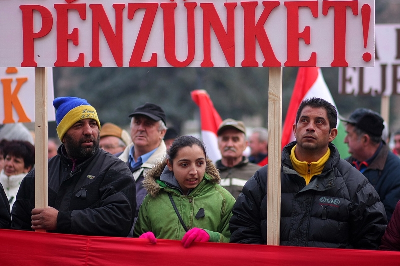 Szamossályiak demonstráltak