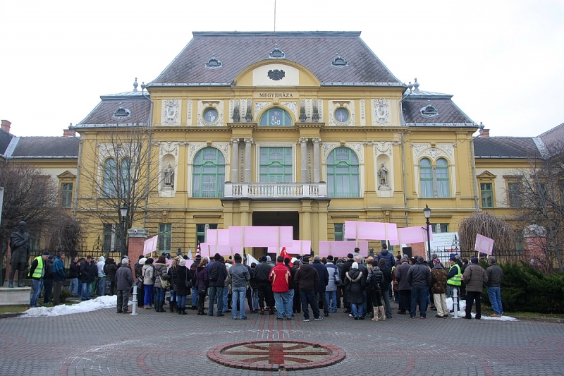 Szamossályiak demonstráltak