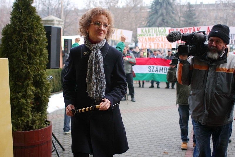 Szamossályiak demonstráltak