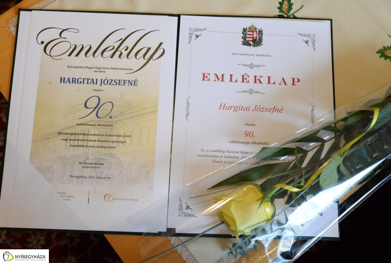 Hargitai Józsefné születésnapi köszöntése