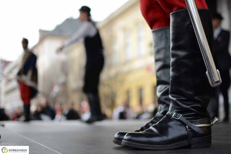 Március 15-i ünnepség a nyíregyházi Kossuth téren