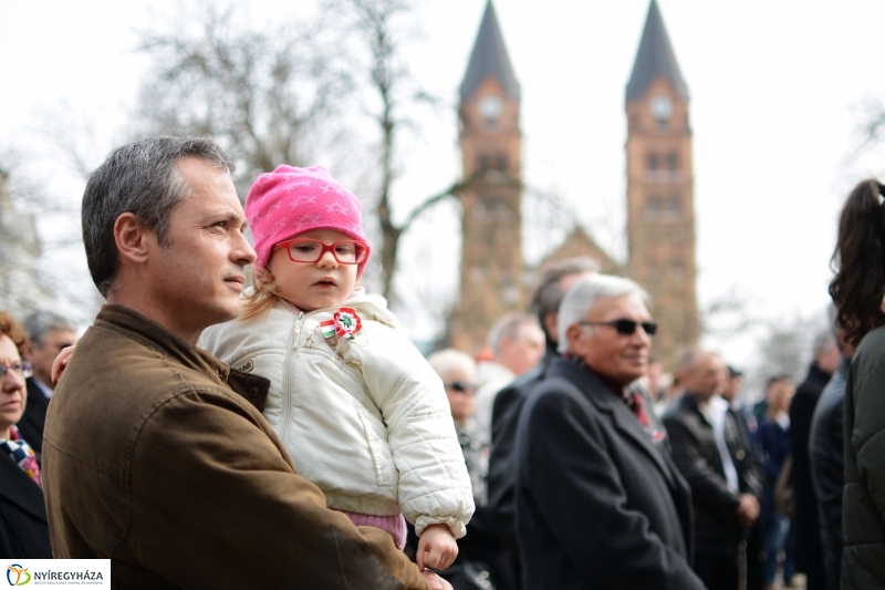 Március 15-i ünnepség a nyíregyházi Kossuth téren
