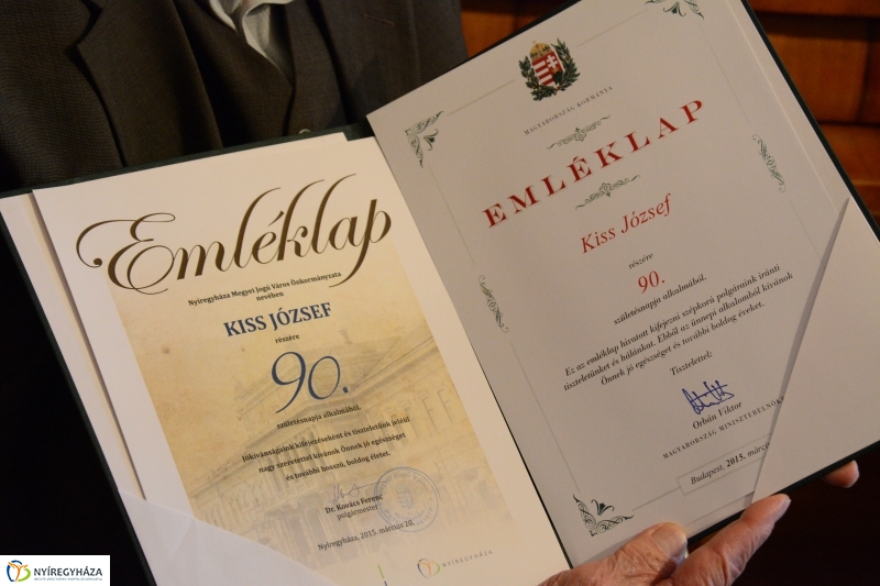 Kiss József köszöntése 90. Születésnapja alkalmából