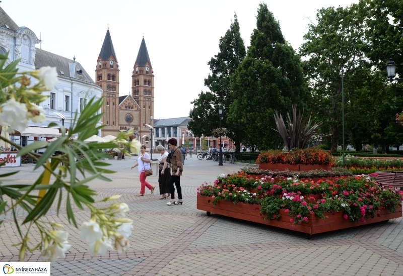 Nyíregyháza virágos belvárosa