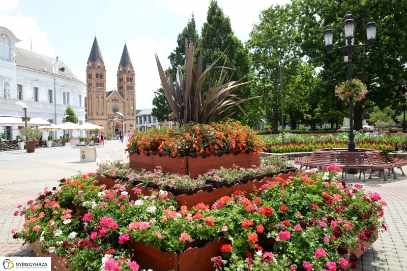 Nyíregyháza virágos belvárosa
