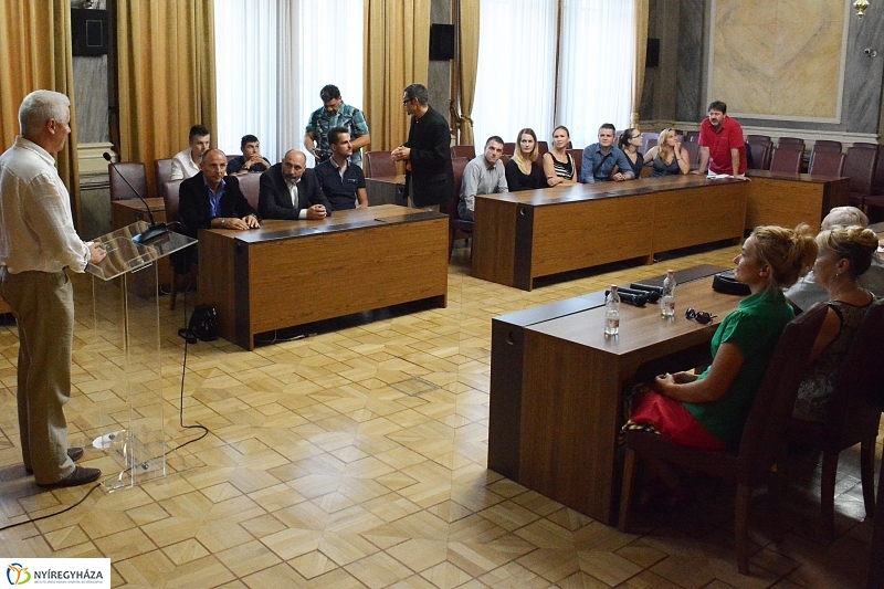 Testvérvárosok delegációjának köszöntése