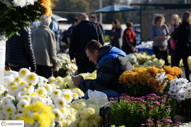 Napsütés és virágözön a piacon