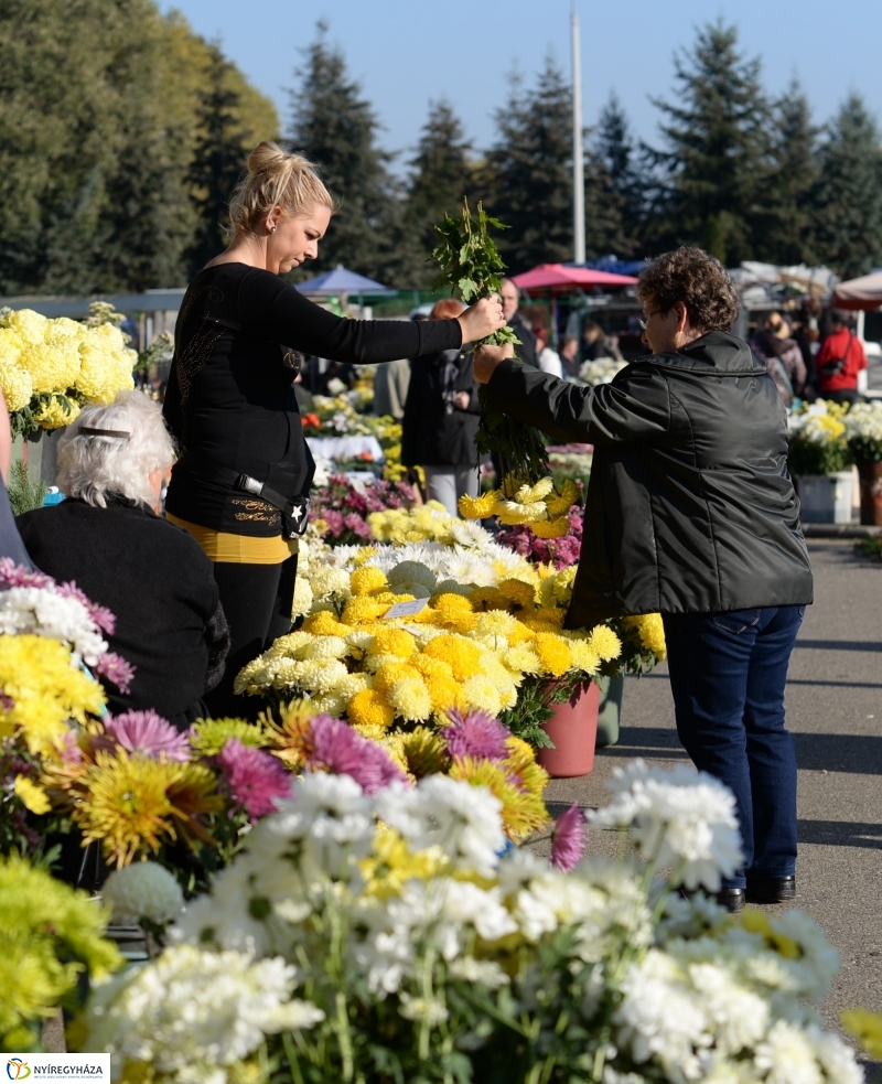 Napsütés és virágözön a piacon
