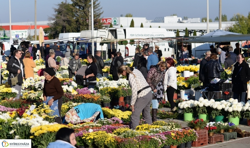 Napsütés és virágözön a piacon