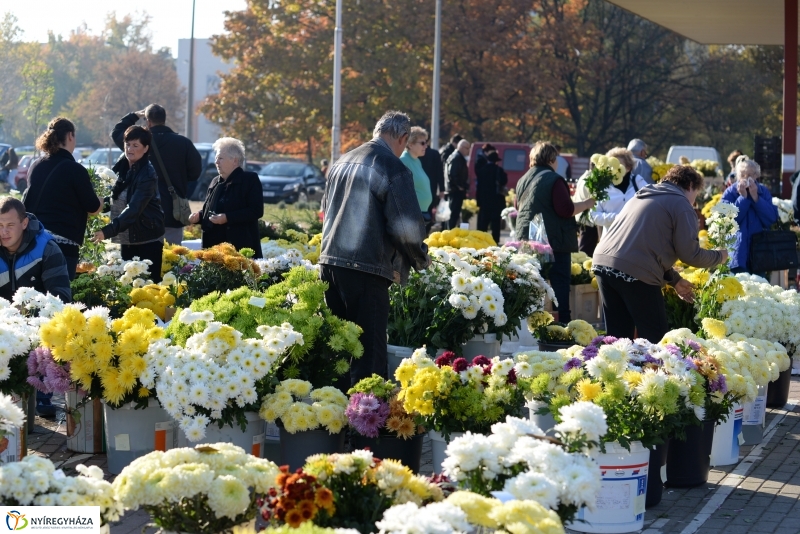 Napsütés és virágözön a piacon
