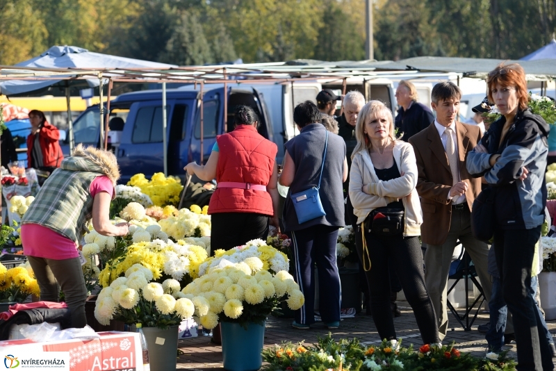 Napsütés és virágözön a piacon