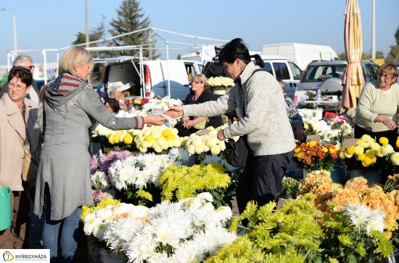 Napsütés és virágözön a piacon