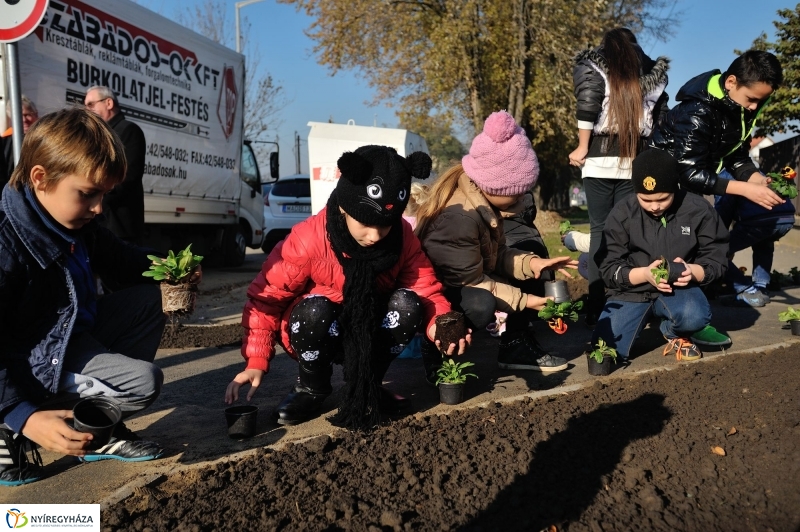Új Alma utcai zebra felfestése