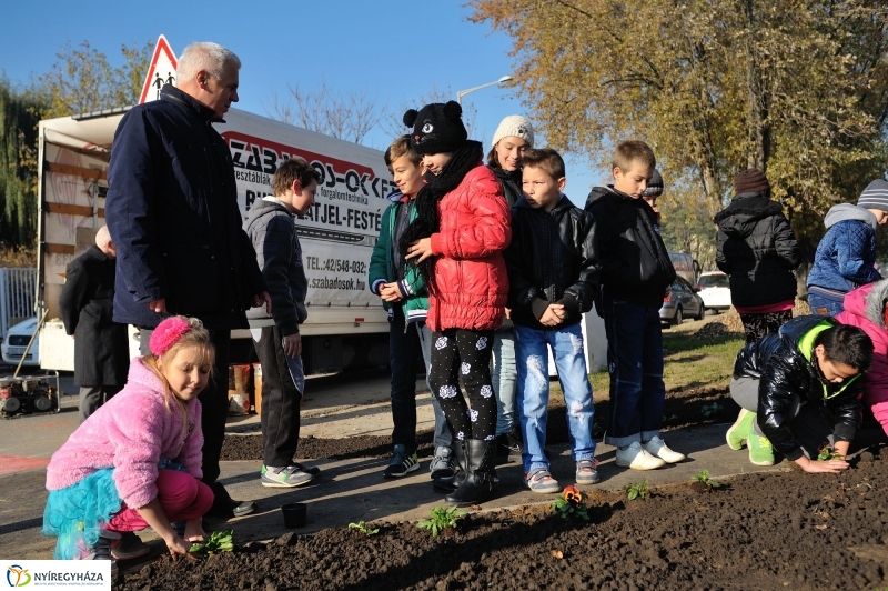 Új Alma utcai zebra felfestése