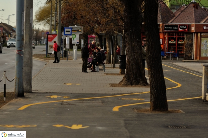 Felújított járdaszakasz a Rákóczi utcán