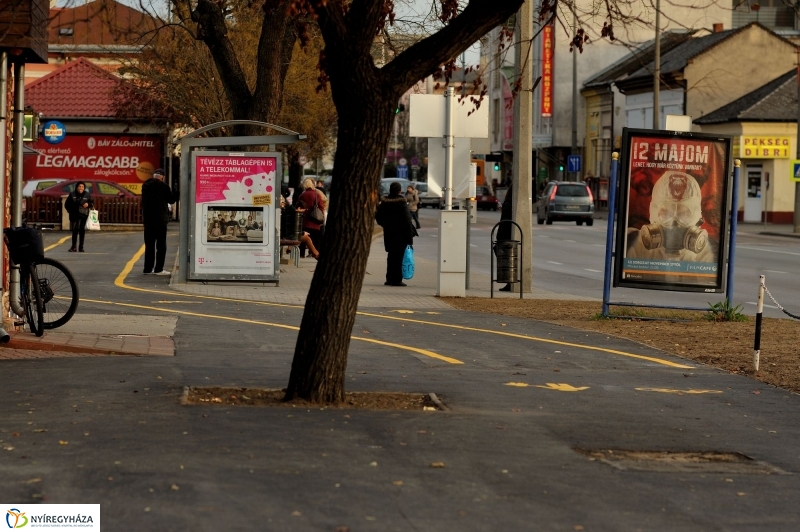 Felújított járdaszakasz a Rákóczi utcán