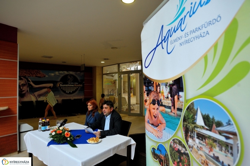 A tízéves Aquarius Élményfürdő sajtótájékoztatója