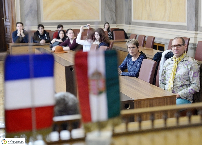 Francia diákok a Városházán