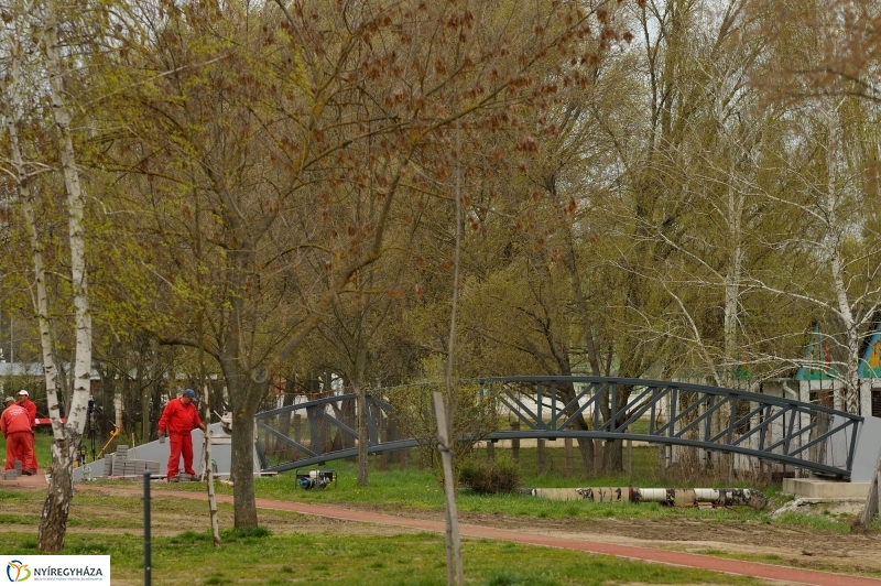 Munkálatok a Csónak utcai hídnál