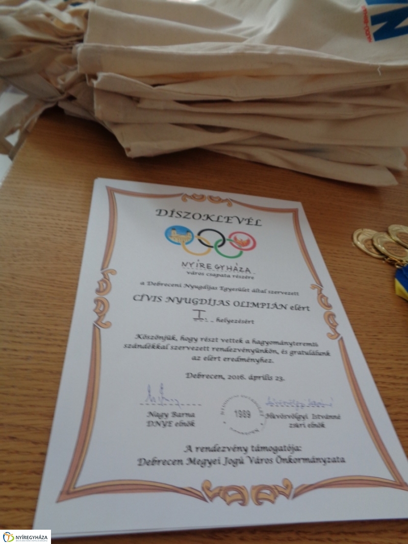 Civis Nyugdíjas Olimpia – 1. helyezés a nyíregyházi csapatnak
