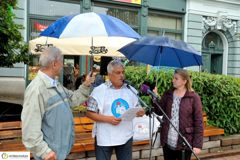 Pedagógus tüntetés a belvárosban