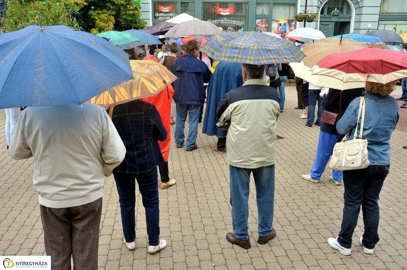 Pedagógus tüntetés a belvárosban