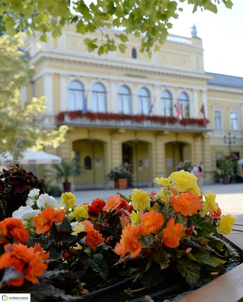 Nyári virágos belváros