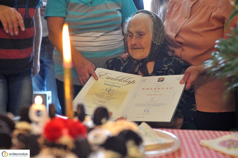 Szépkorú köszöntése - Rádi Jánosné