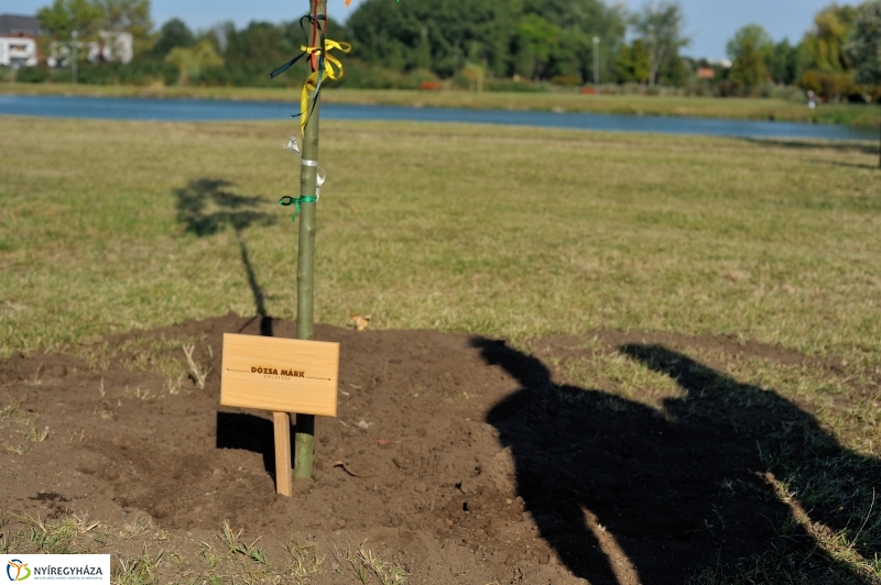 Emlékfa ültetés a Vidor ligetben