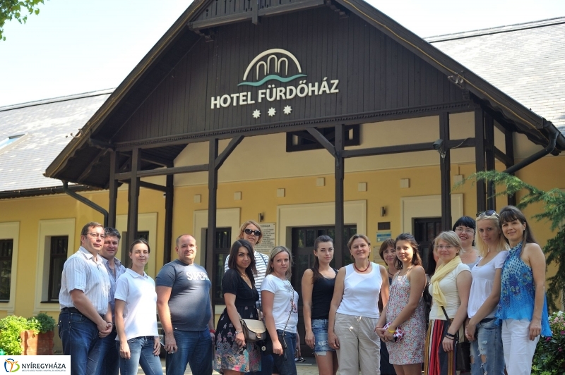 Ukrán riporterek Nyíregyházán - fotó Szarka Lajos